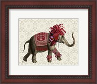Framed Niraj Elephant, Red