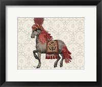 Framed Niraj Horse, Red