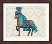Framed Niraj Horse, Blue