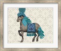 Framed Niraj Horse, Blue