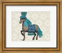 Framed Niraj Horse, Blue