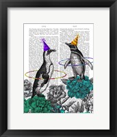 Framed Party Penguins Book Print