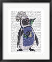 Framed Penguin Chef Book Print