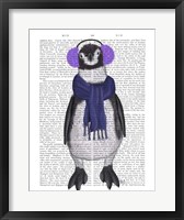 Framed Penguin Ear Muffs Book Print