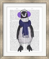 Framed Penguin Ear Muffs Book Print