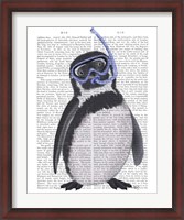 Framed Penguin Snorkel Book Print