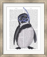 Framed Penguin Snorkel Book Print