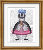 Framed Penguin Unicorn Rubber Ring Book Print