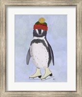 Framed Penguin Ice Skating