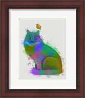 Framed Cat Rainbow Splash 12