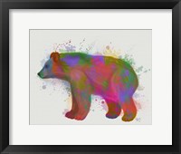 Framed Bear Rainbow Splash 2