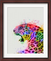 Framed Leopard Rainbow Splash 2