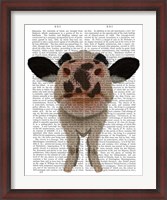 Framed Nosey Cow 1 Book Print