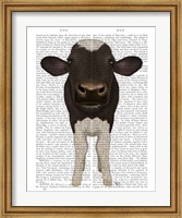 Framed Nosey Cow 2 Book Print