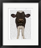 Framed Nosey Cow 2 Book Print