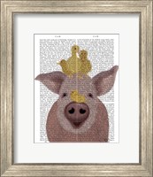 Framed Pig and Ducklings Book Print