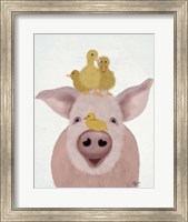 Framed Pig and Ducklings