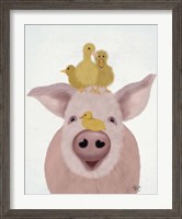 Framed Pig and Ducklings