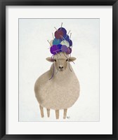 Framed Sheep with Wool Hat, Full
