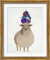 Framed Sheep with Wool Hat, Full