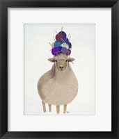 Framed Sheep with Wool Hat, Full