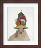 Framed Sheep with Wool Hat, Portrait