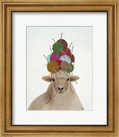 Framed Sheep with Wool Hat, Portrait