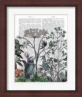 Framed Wildflower Bloom, Owl Book Print