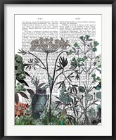 Framed Wildflower Bloom, Owl Book Print