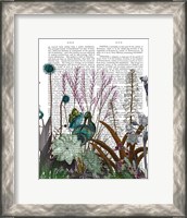 Framed Wildflower Bloom, Snail Bird Book Print