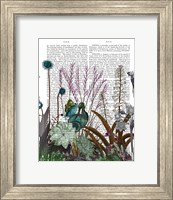 Framed Wildflower Bloom, Snail Bird Book Print