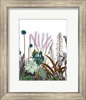 Framed Wildflower Bloom, Snail Bird