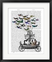 Framed Bird Boat Book Print