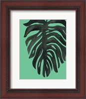 Framed Tropical Palm II BW Green
