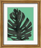 Framed Tropical Palm I BW Green