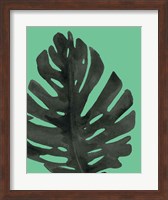 Framed Tropical Palm I BW Green
