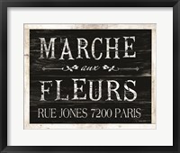 Framed Fleurs Sign II