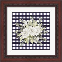 Framed Navy Floral II