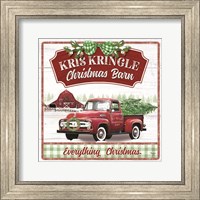 Framed Kris Kringle Christmas Barn