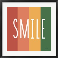 Framed Smile Rainbow Retro