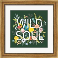 Framed 'Wild Garden I Green' border=