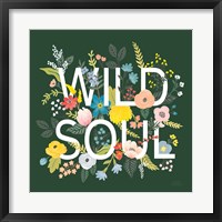 Wild Garden I Green Framed Print