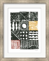 Framed Block Print I Red Yellow