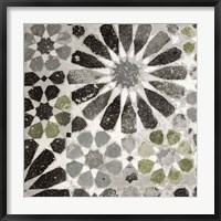 Framed Alhambra Tile III Gray Green