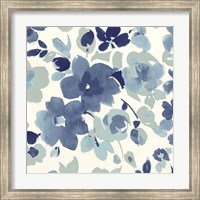 Framed Soft Blue Florals II