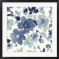 Framed Soft Blue Florals II