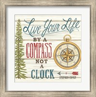 Framed Compass Not a Clock