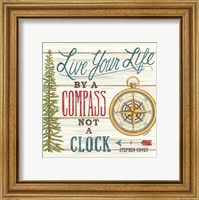 Framed Compass Not a Clock