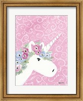 Framed Floral Unicorn II