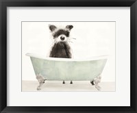 Framed Vintage Tub with Racoon